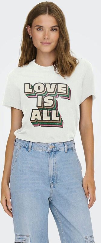 ONLY - ONLLUCKY - Sportshirt - Grasgroen - Kwartmouw - Ronde Hals