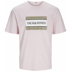 Los T-shirt met ronde hals en logo JACK & JONES. Katoen materiaal. Maten S. Roze kleur