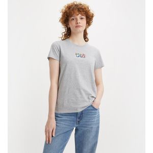 T-shirt met ronde hals en korte mouwen, logo vooraan LEVI'S. Katoen materiaal. Maten S. Grijs kleur