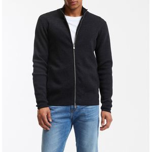 SEBASTIEN LA REDOUTE COLLECTIONS - Signature - Vest met Rits - Mêlee Antraciet - 100% Merinoswol