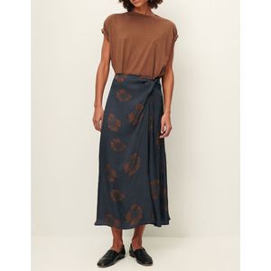 Uitlopende midirok, GIALLA SESSUN. Viscose materiaal. Maten 36 FR - 34 EU. Grijs kleur