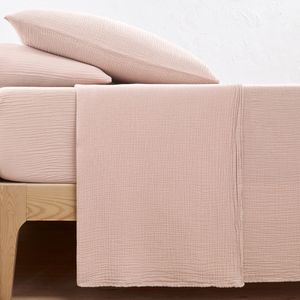 Kumla - Effen Plat Laken - Nude - 100% Katoen - Tetra