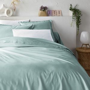 La Redoute Interieurs - Scénario - Dekbedovertrek - Celadon Blauw - Perkalkatoen - 200 x 210 cm