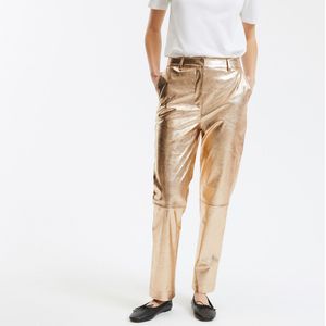 LA REDOUTE COLLECTIONS - Broek - Goudkleur - 100% Polyester - Sigarettensnit