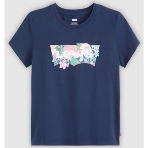 Levi's - LSE THE PERFECT TEE - T-shirt - Blauw gedessineerd - 100% Katoen