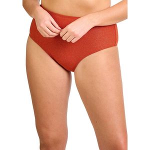 Hoge bikinislip Reflet SANS COMPLEXE.  materiaal. Maten 34/36 (FR) - 32/34 (EU). Oranje kleur