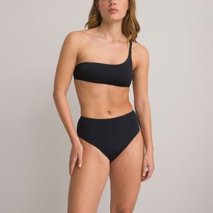 Asymmetrisch bustier bikini-BH LA REDOUTE COLLECTIONS.  materiaal. Maten 36 FR - 34 EU. Zwart kleur