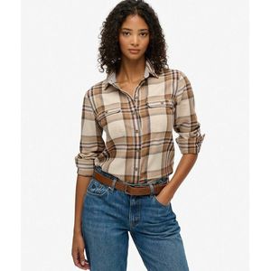 Geruit hemd SUPERDRY. Katoen materiaal. Maten 42 FR - 40 EU. Beige kleur