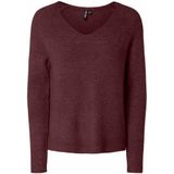 PIECES - Trui - Bordeaux - Fijn Tricot