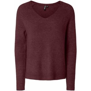 PIECES - Trui - Bordeaux - Fijn Tricot
