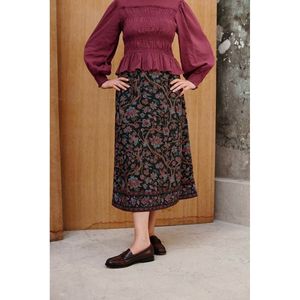 ISA LOUISE MISHA - Midirok - Roze - Viscose - Bloemenprint