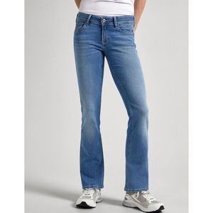 Flare jeans, slim fit, lage taille PEPE JEANS. Denim materiaal. Maten Maat 30 US - Lengte 30. Blauw kleur