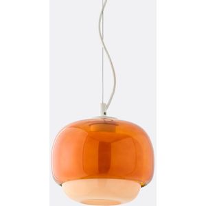 Kinoko - Hanglamp - Donker Oranje - Ø21,5 cm - Gekleurd Glas