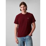 CALVIN KLEIN JEANS - T-shirt - Donkerrood - Korte Mouwen - Katoen