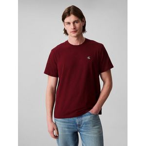 CALVIN KLEIN JEANS - T-shirt - Donkerrood - Korte Mouwen - Katoen