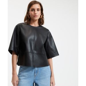 LA REDOUTE COLLECTIONS - Blouse - Zwart - Simili - 3/4 Mouwen