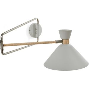 Richtbare wandlamp in metaal en rotan, Zoticus Ratan AM.PM. Metaal materiaal. Maten één maat. Beige kleur