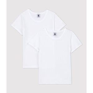 Set van 2 T-shirts met korte mouwen PETIT BATEAU. Katoen materiaal. Maten 8 jaar - 126 cm. Wit kleur
