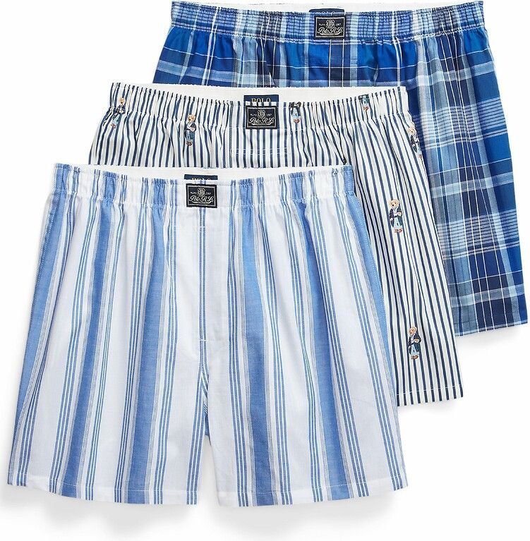 Polo Ralph Lauren - Boxershorts - Blauw - Set van 3 - Katoen