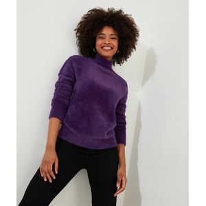 Trui met opstaande kraag JOE BROWNS. Polyamide materiaal. Maten 44 FR - 42 EU. Violet kleur