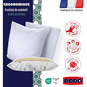 DODO - Coeur Adapt - Hoofdkussen - Wit - 50 x 70 cm - Anti-mijt
