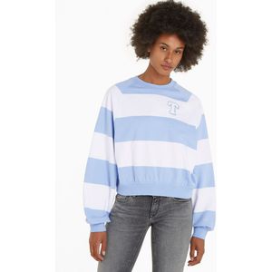 TOMMY JEANS - Gestreepte Trui - Wit/Blauw - Katoen