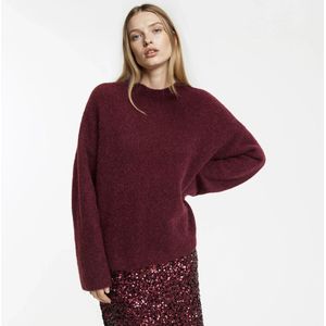 Trui van alpacamix, Signature LYNE LA REDOUTE COLLECTIONS. Alpaca materiaal. Maten XS. Rood kleur