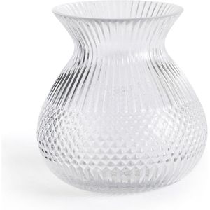 Vaas in bewerkt glas H17 cm, Afa LA REDOUTE INTERIEURS. Glas materiaal. Maten één maat. Andere kleur