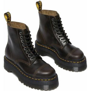 Boots met plateauzool Sinclair, orleans leer DR. MARTENS. Leer materiaal. Maten 42. Kastanje kleur