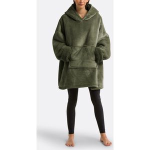 SO'HOME - Javi - Plaid Fleece Sweater - Kaki - Ultra Zacht en Warm