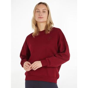 Sweater met ronde hals en lange mouwen TOMMY HILFIGER. Bio katoen materiaal. Maten L. Rood kleur