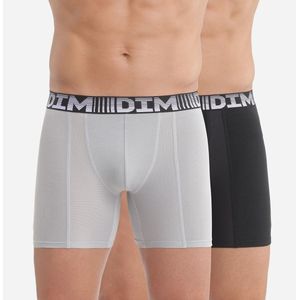 Set van 2 boxershorts 3D Flex Air DIM. Polyester materiaal. Maten M. Zwart kleur