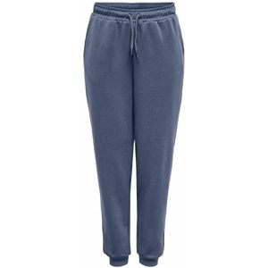 Joggingbroek Lounge Life, Hoge taille, Curvy ONLY PLAY. Katoen materiaal. Maten 44/46 FR - 42/44 EU. Blauw kleur