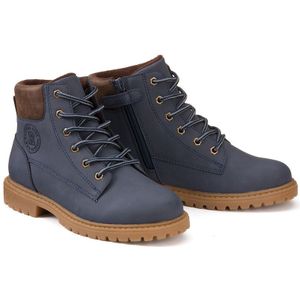 Bottines met ritssluiting en veters LA REDOUTE COLLECTIONS. Polyurethaan materiaal. Maten 26. Blauw kleur