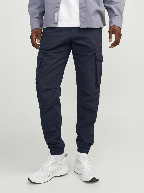 Cargo broek JACK & JONES. Katoen materiaal. Maten L. Blauw kleur