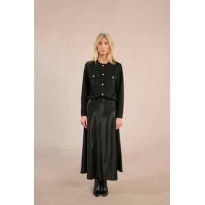 MOLLY BRACKEN - Lange Rok - Zwart - Polyester - Wijd Uitlopend Model
