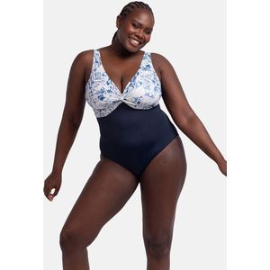 Yoruba - Badpak - Blauw - 77% Polyester, 15% Elastaan, 8% Polyamide