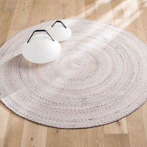Geweven Indoor/Outdoor vloerkleed, Chini AM.PM. Polyester materiaal. Maten diameter 160 cm. Beige kleur