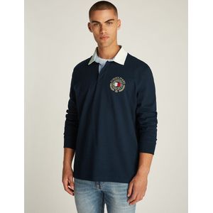 TOMMY JEANS - Rugby Poloshirt - Donkerblauw - Katoen