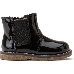 Gelakte bottines met rits LA REDOUTE COLLECTIONS. Synthetisch materiaal. Maten 20. Zwart kleur