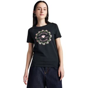CONVERSE - T-shirt - Zwart - Katoen - Korte Mouwen
