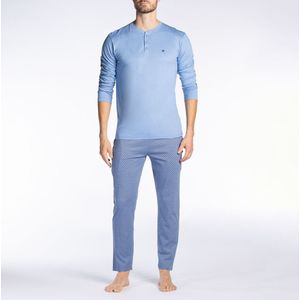 DODO - Lange Pyjama - Blauw - Tuniekhals - Modal Katoen