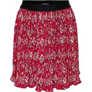 Korte geplisseerde rok KIDS ONLY. Polyester materiaal. Maten 8 jaar - 126 cm. Rood kleur
