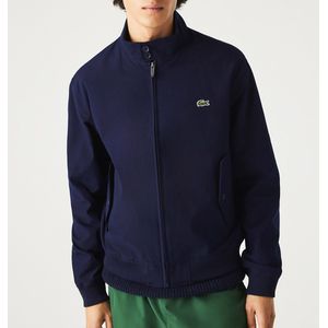 Jasje met rits en opstaande kraag Harrington LACOSTE. Polyester materiaal. Maten 58 FR - 58 EU. Blauw kleur