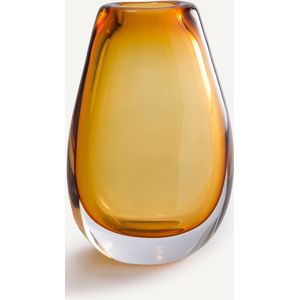 AM.PM. - Myra - Handgeblazen Glazen Vaas - Okergeel - H26,5 cm