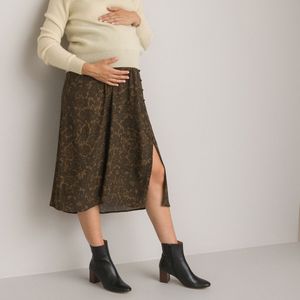 LA REDOUTE COLLECTIONS - Zwangerschapsrok - Groen - Halflang - Bloemenprint