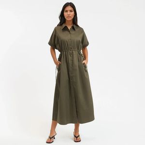 LA REDOUTE COLLECTIONS - Lange Jurk - Groen - Katoen