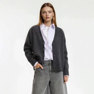 LA REDOUTE COLLECTIONS - Wollen Vest - Mêlee Antraciet - Gebreid Lang Vest