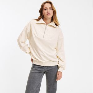LA REDOUTE COLLECTIONS - Sweater - Ivoor - Katoen - Truckerskraag