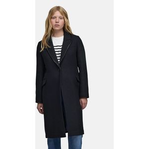 IKKS - Halflange Jas - Zwart - Wol - Lange Mouwen